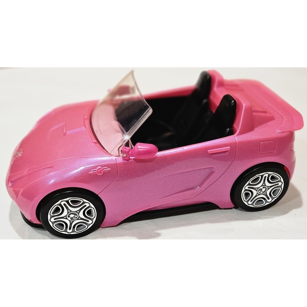 Pink Convertible Doll Car Barbie Size Glitter Vehicle Replacement Toy